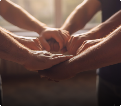 Hands together